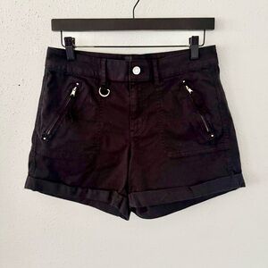 WHBM Mid-Rise Pret-a-Play Shorts 4.5" Inseam Casual Black Women's Size 6 Small S